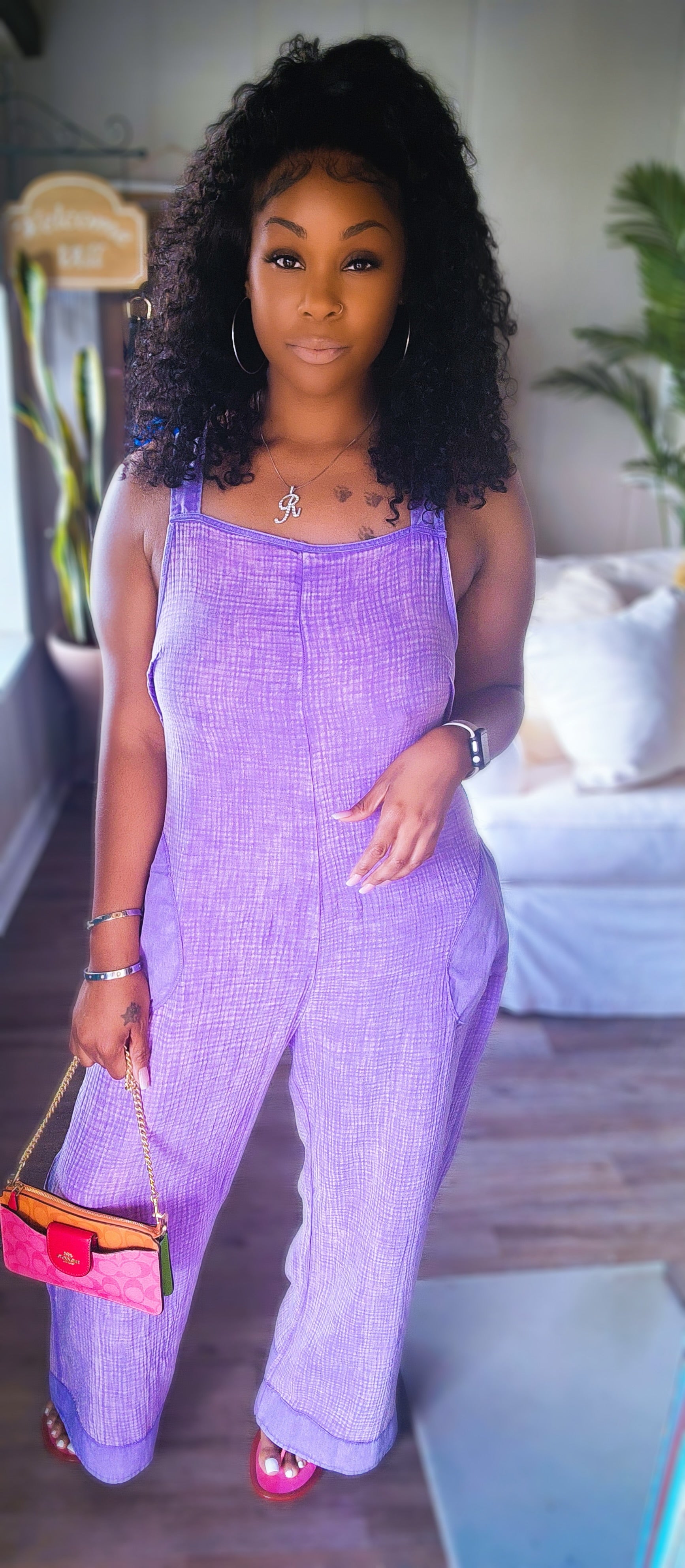 The Boho Cutie Jumpsuit(Lavender)