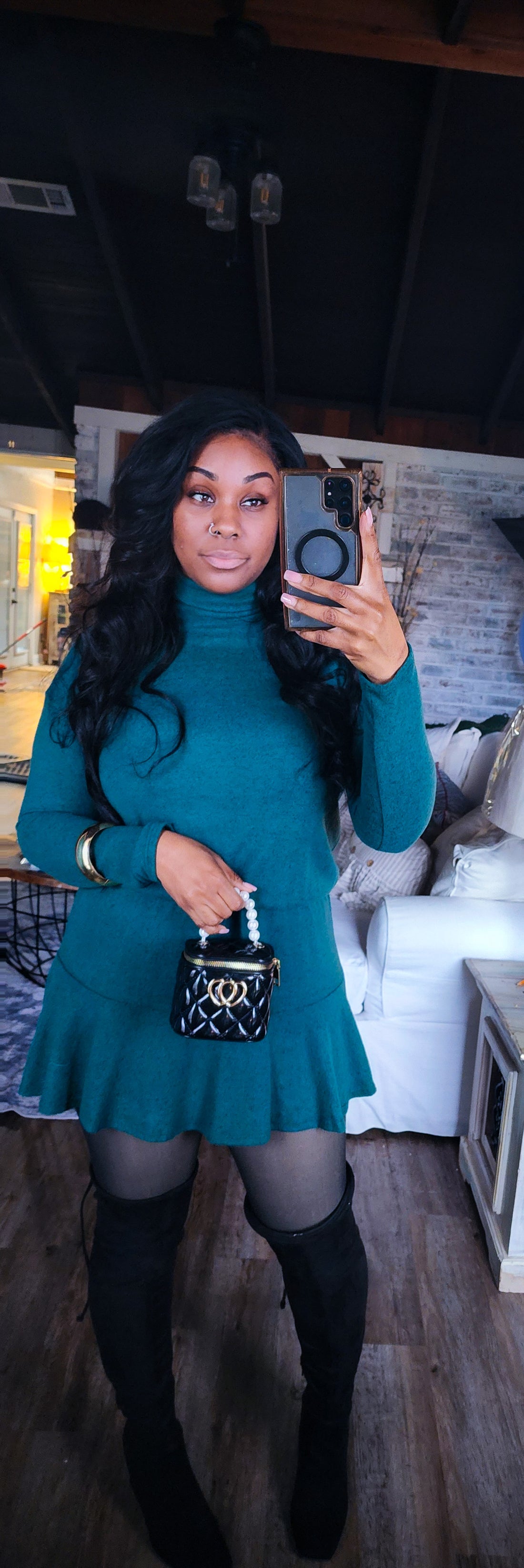 Cozy Knit Sweater Dress