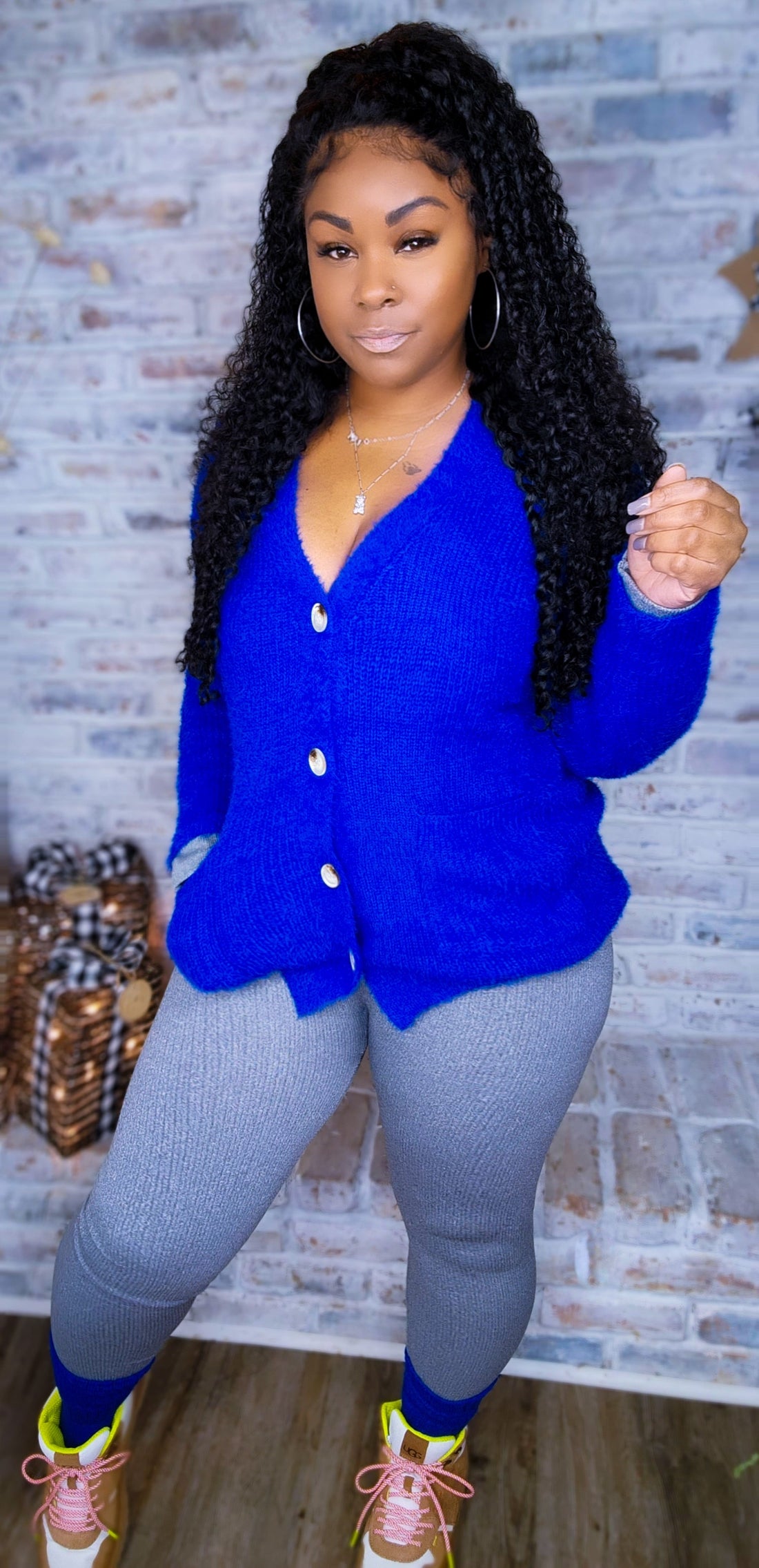 The Perfect Cozy Cardigan(BLUE)