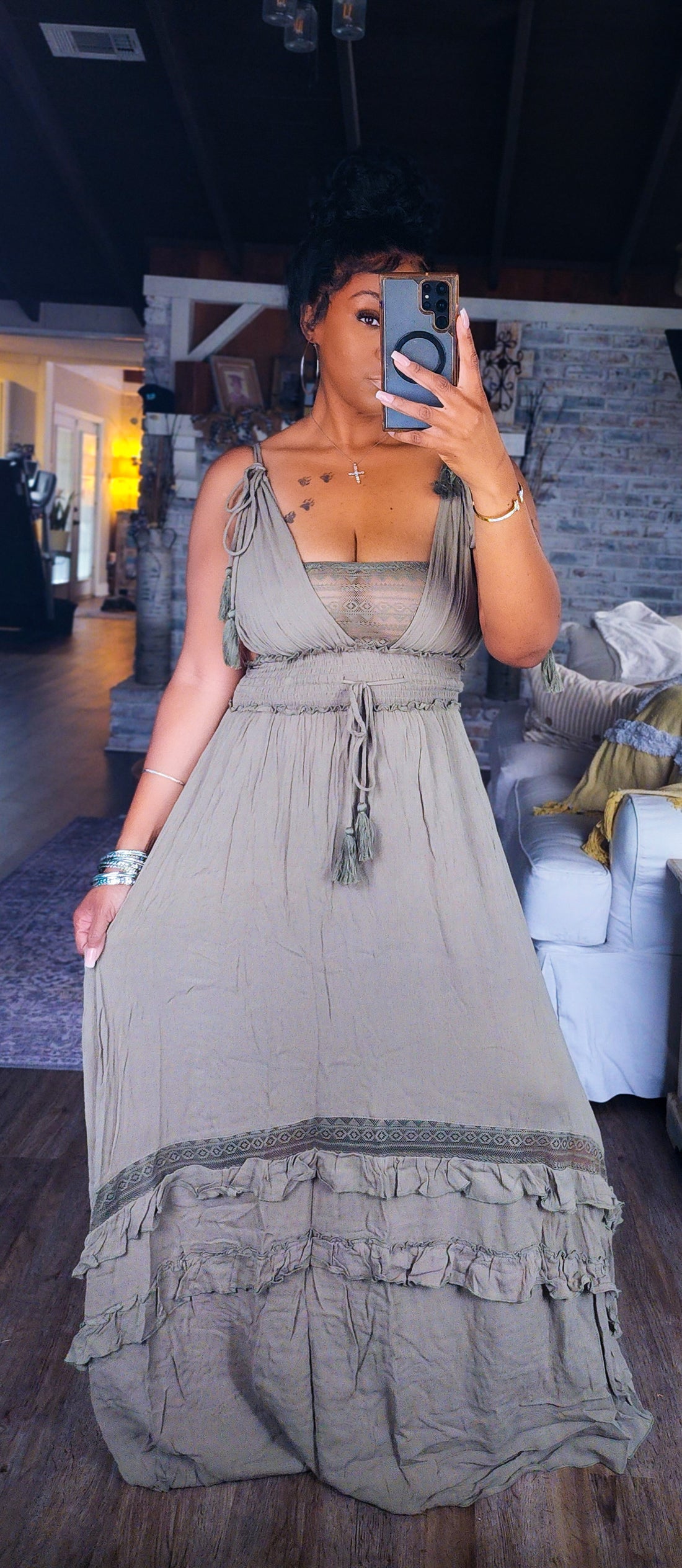 Ruffled Boho Maxi