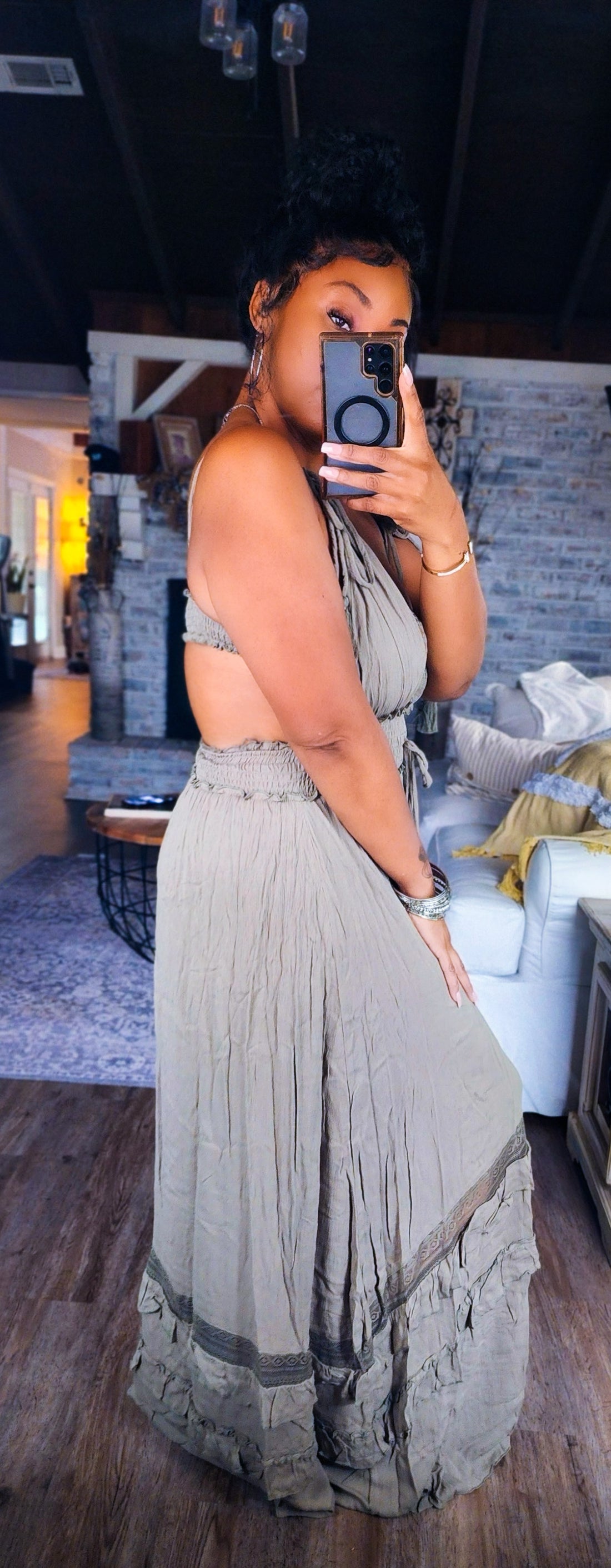 Ruffled Boho Maxi