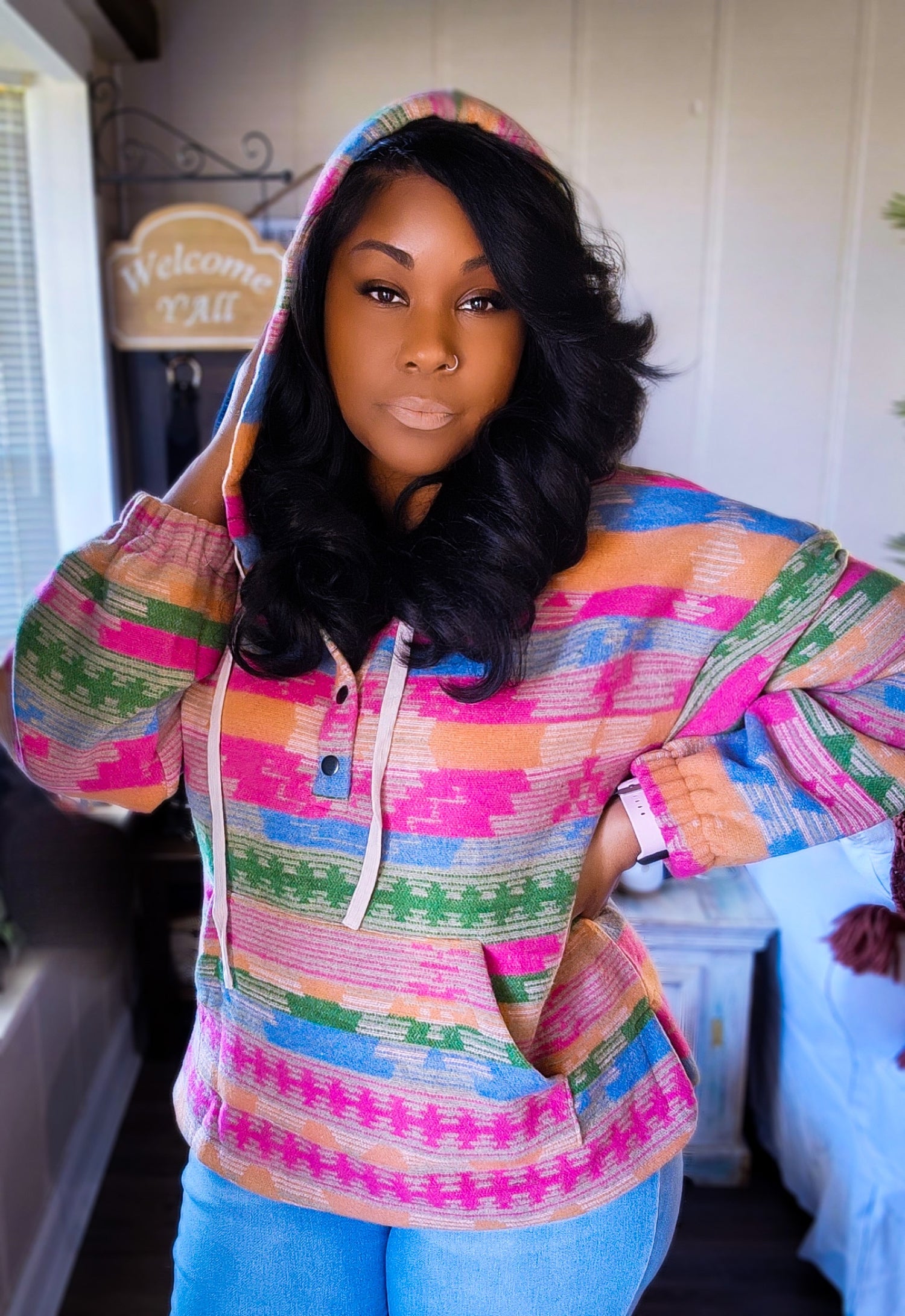 Colorful Aztec Hoodie